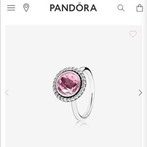 Pandora Brilliant Legacy Ring, Pink & Clear CZ